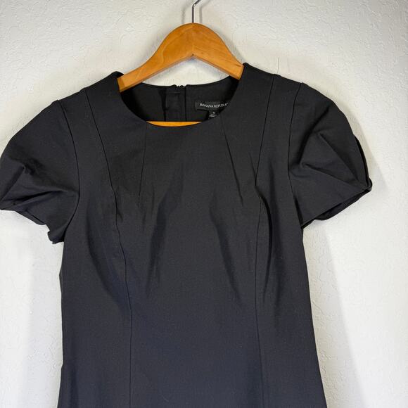 Women's Banana Republic Black Short Sleeve Shift Dress Size 6 NEW - Picture 5 of 8